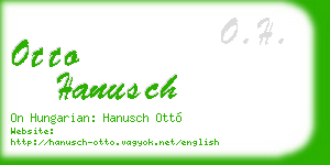 otto hanusch business card