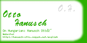 otto hanusch business card